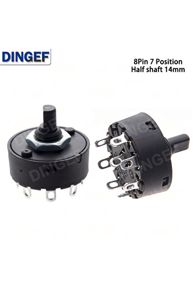 Choice مفتاح دوار ذو 8 دبابيس و7 أوضاع، 6 أمبير، 2/3/5/6/7/8 أوضاع، مفتاح طاق...