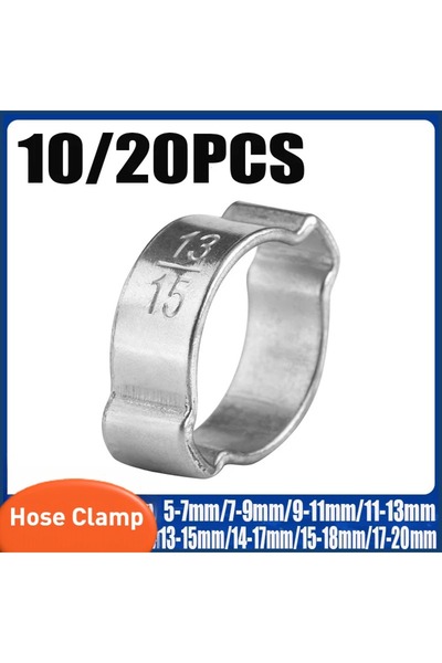 Choice 20PCS 17-20mm High Quality 10/20PCS Hose Clamp Double Ear Clamp Worm D...