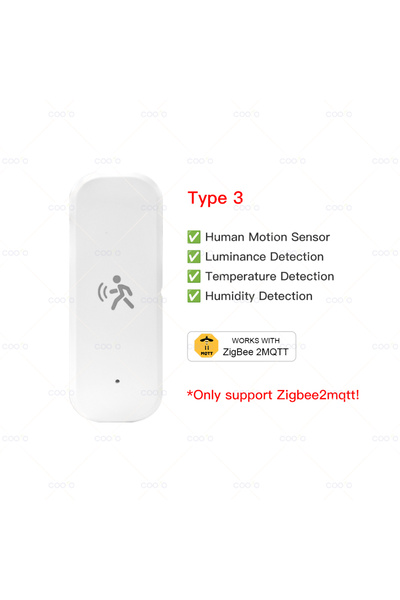 Choice النوع 3 لجهاز استشعار الحركة الراداري Z2M Zigbee 10G MmWave للكشف عن ا...