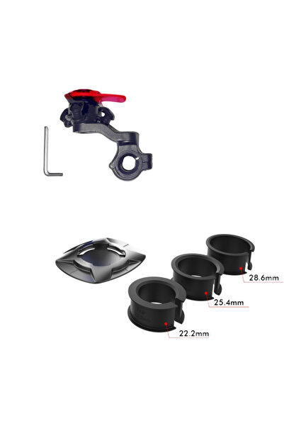 Choice حامل هاتف أحمر اللون مع ماص للصدمات، يُثبّت على مقود الدراجة النارية، ...