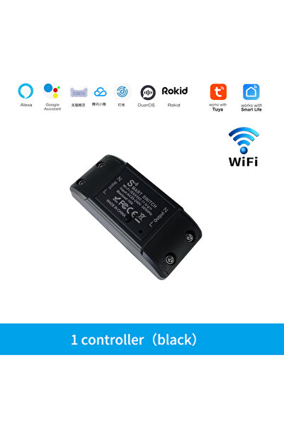 Choice مفتاح إضاءة ذكي لاسلكي من Tuya، أسود اللون، يعمل بتقنية الواي فاي، مزو...