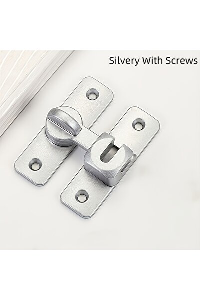 Choice قفل باب فضي مضاد للسرقة - دبوس منزلق قابل للتعديل بزاوية 90°/180°، دخو...