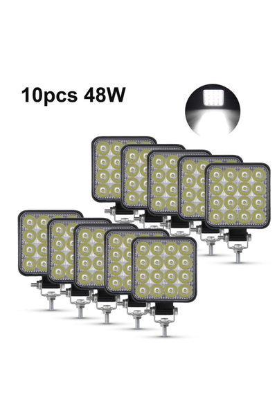 Choice4 10pc 48W squared 48W Car LED Bar Worklight MINI 16SMD Square Round Wo...