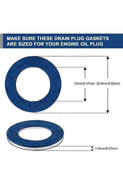 Choice Blue Oil Drain Plug Gaskets Seal Washer Oil Pan Ring # 90430-12031 Oil...