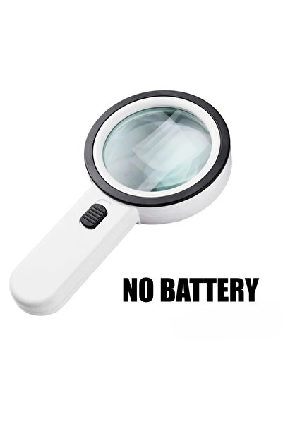 Choice كما هو موضح، مكبر يدوي 30X مزود بـ 12 مصباح LED وإضاءة فوق بنفسجية، عد...