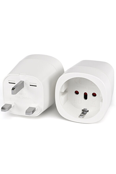 Choice 250V 2pcs white 2pcs EU To UK Plug Adapter England Travel Plug Europea...
