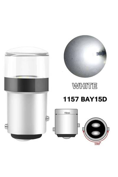 Choice 6500K 1157 BAY15D أبيض قطعة واحدة 1156 P21W BA15S R5W R10W BAU15S 1157...
