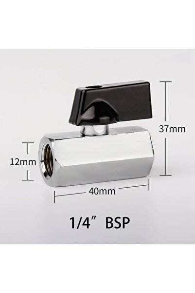 Choice4 SN-02 1/8" 1/4" 3/8" 1/2" Threaded Mini Brass Ball Valve BSP Male To ...