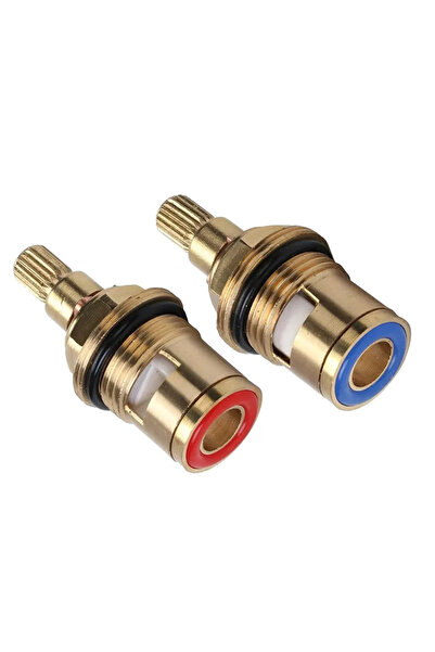 Choice G 2 pcs 1/2pc Universal Replacement Tap Valves Brass Ceramic Disc Cart...