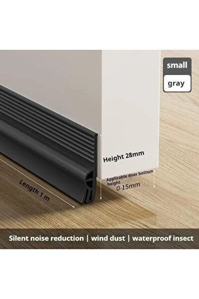 Choice شريط مانع للتسرب رمادي بطول 1 متر أسفل الباب، مقاوم للرياح والغبار وال...