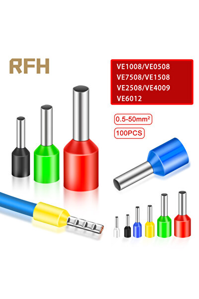 Choice38 أسود E1508-100PCS 100 قطعة E0508 E7508 E1008 E1508 E2508 أطراف توصيل...