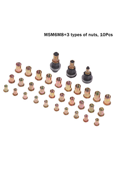 choice2 مجموعة أدوات برشام يدوية A3 مكونة من 10 قطع، تتضمن رؤوس صواميل M3-12،...