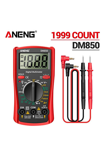 Choice1 جهاز قياس متعدد رقمي احترافي ANENG DM850 أحمر اللون، 1999 عدًا، جهاز ...