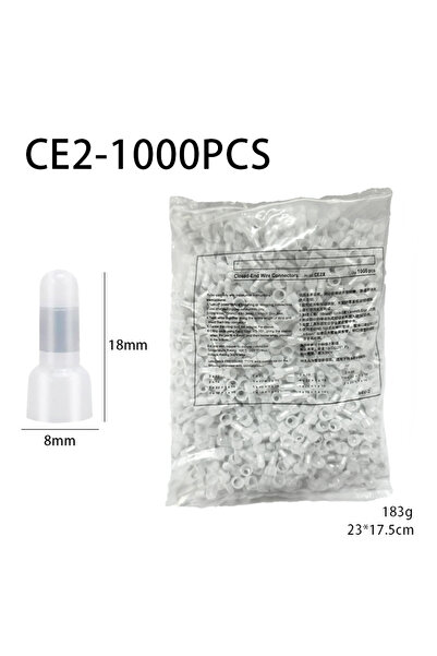 Choice 1000PCS CE2 1000 Bag Wire Connector, Closed Terminal, Jumper, Safety C...