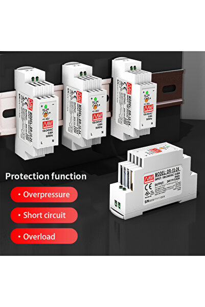 choice2 محول طاقة كهربائي 15 وات، 5 فولت، 110-250 فولت، يعمل على سكة التوصيل،...