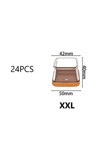 Choice قطعة واحدة، 24 قطعة، مقاس XXL، أغطية واقية شفافة لأرجل الطاولات والكرا...