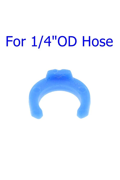 Choice7 1/4" 10 PCS For 1I4 OD Hose Blue C-Clamp 1/4" 3/8"OD Hose For Water P...