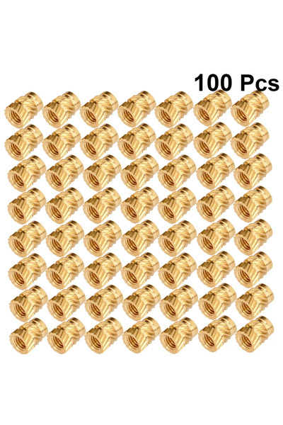 Choice 100pcs M3 Thread Knurled Brass Threaded Heat Set Heat Resistant Insert...