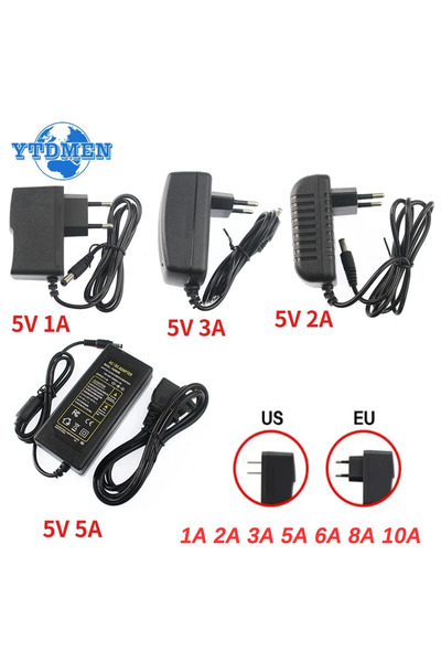 Choice6 محول طاقة YTDMEN 1A بمقبس أوروبي، 5 فولت تيار متردد إلى 5 فولت تيار م...
