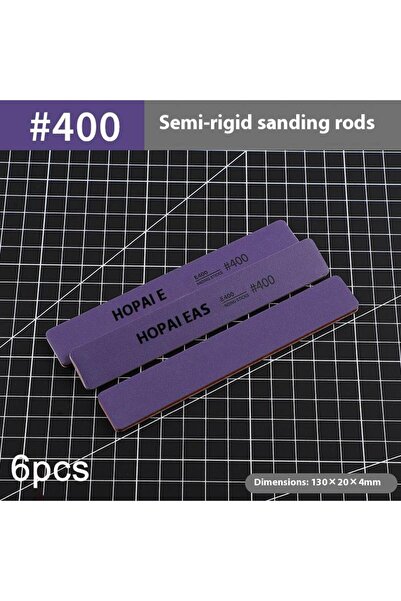 Choice 400 6Pcs MS-E400-1500 Semi-rigid Sanding Sticks Plastic Model Polishin...
