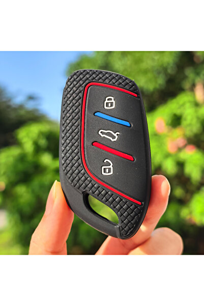 Choice غطاء مفتاح سيليكون أحمر لسيارات MG 4 موديل 2023، وMG4 EV، وMG HS GT، و...