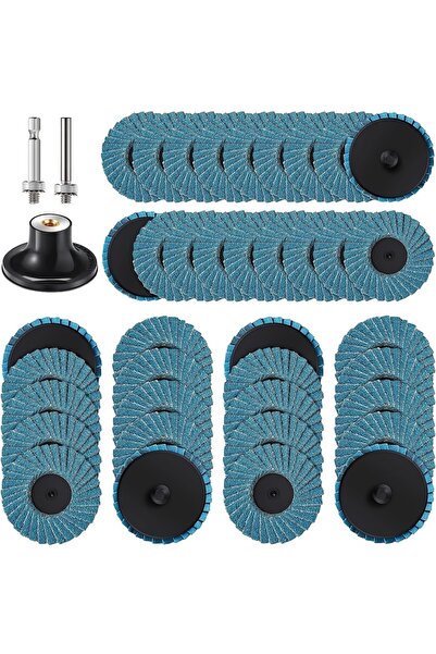 Choice 12pcs 2in 2 Inch Quick Change Flap Disc 40/60/ 80/120 Grit, Roll Lock ...