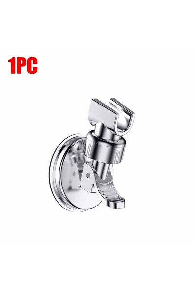 Choice رف دش فضي قابل للتعديل (قطعة واحدة، 1-4 قطع) مع كوب شفط قوي، رأس دش يد...