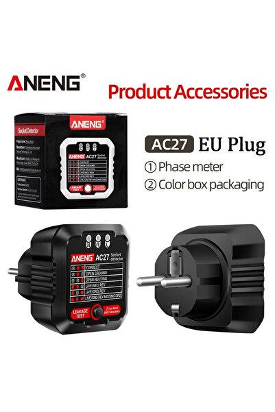 Choice1 Choice AC27 EU (Black) ANENG Sket Tester US EU Plug Polarity Phase Di...