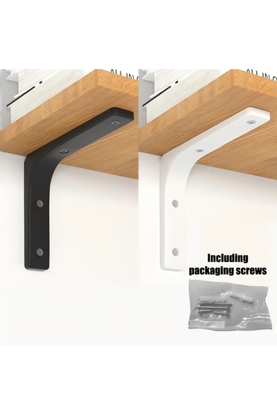 Choice 2pcs 100 100mm WHITE 2PCS Heavy Duty L-Shaped Shelf Brackets, Iron Rig...