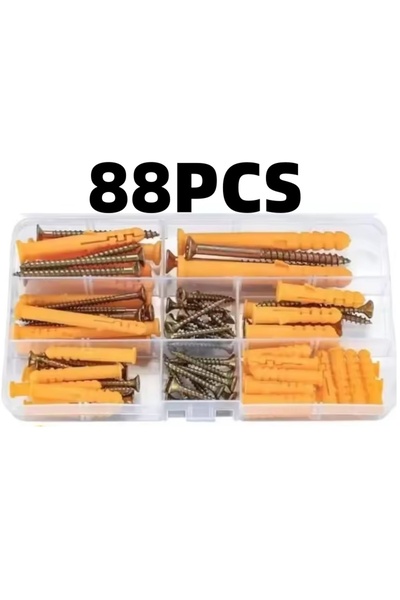 Choice مجموعة متنوعة من 88 قطعة من مثبتات ومسامير الجدران الجافة M6/8/10، مسا...