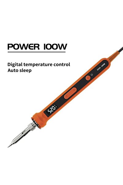 Choice1 طقم مكواة لحام كهربائية رقمية بقوة 100 واط، 220 فولت، قابلة لتعديل در...
