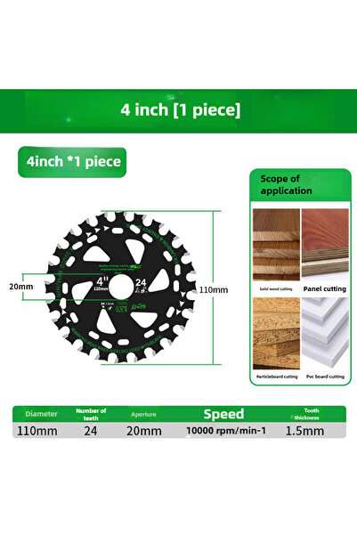 Choice3 4 inch Baolian Lithium Battery Saw Blade Woodworking Alternating Toot...