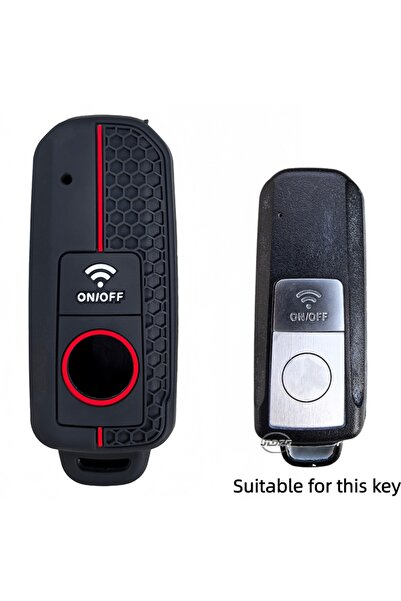 Choice black Silicone Motorcycle Remote Smart Key Case cover Fob For Yamaha T...