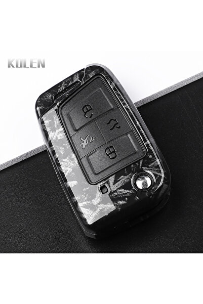 Choice3 غطاء مفتاح سيارة من ألياف الكربون F-Carbon، 4 أزرار، 3 4 دبابيس، مناس...