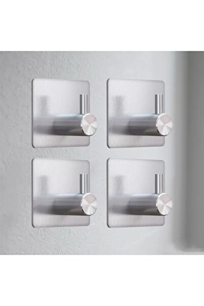 Choice silvery 4-10pcs Self-Adhesive Towel Hooks 304 Stainless Steel Stick-On...