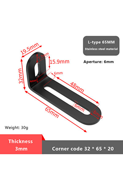 Choice 3 قطع سوداء من الفولاذ المقاوم للصدأ، زاوية قابلة للتعديل، فتحة طويلة،...
