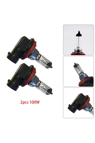 Choice مصباحان هالوجين للسيارة H11 12 فولت 100 واط 6000 كلفن فائق السطوع أبيض...