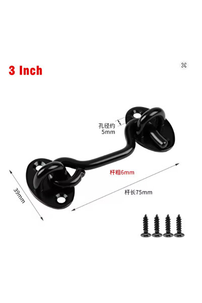 Choice خطاف نافذة مقاوم للرياح مقاس 3 بوصات، مزلاج خطاف نافذة قديم الطراز، خط...