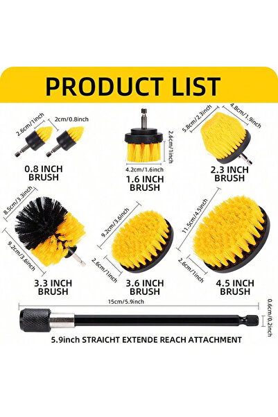 Choice Light Grey Drill Brush Set, Electric Scrubber Cleaning Brush Tool Kit,...