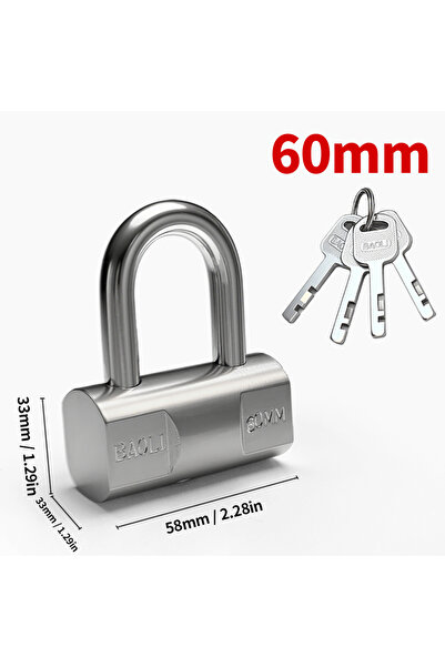 choice2 60mm Stainless Steel Door Lker Lk Padlk Household Anti-k Anti-theft D...