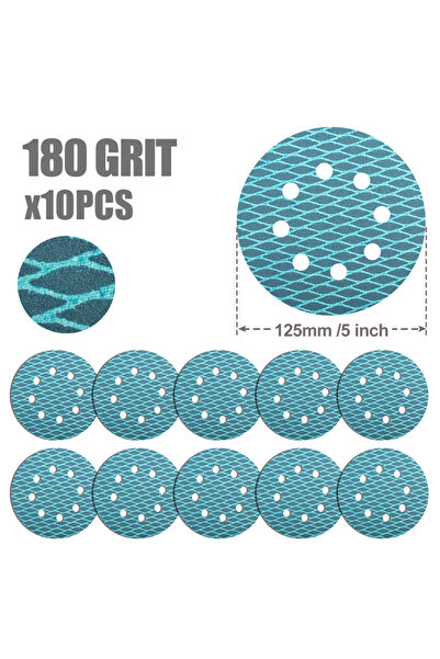 Choice1 10Pcs 180 Grit XCAN 10pcs 5 inch Diamond-Shaped Sanding Discs 8-Hole ...
