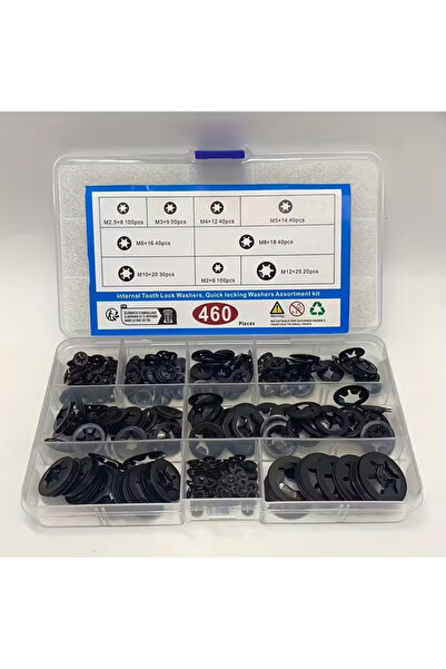 Choice 460 قطعة من حلقات التثبيت النجمية ذات الأسنان الداخلية بتسعة أحجام، حل...