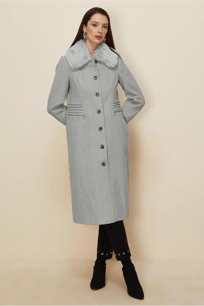 Alvina Fur Collar Coat 90629