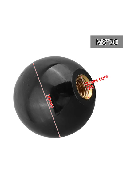 Choice مقبض كروي أسود M8-30، مقبض كروي M4-M12، مقبض ذراع من الباكليت، صامولة ...