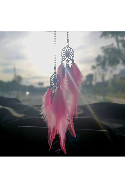 Choice 1Pair Pink 1/2pcs Dream Catcher Car Pendant for Girls Feather Mirror H...