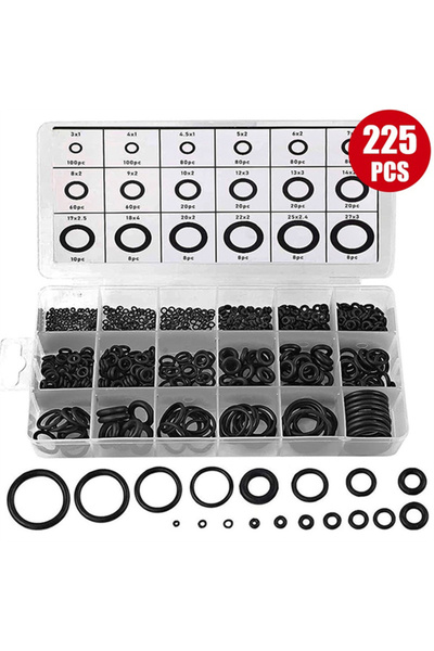 Choice 225PCS 225PCS O Ring Oil Resistance O-Ring Washer Gasket Seals Waterti...