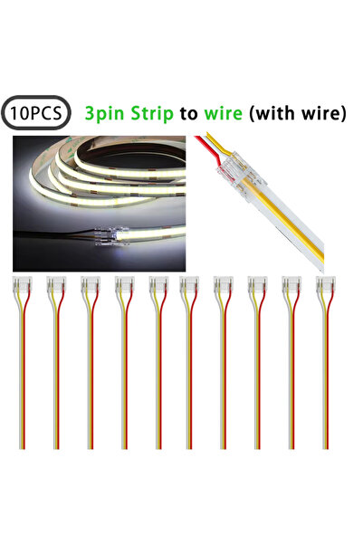 Choice3 10 قطع من موصلات شريط LED COB ثلاثية الأطراف بقطر 10 مم، موصلات شريط ...