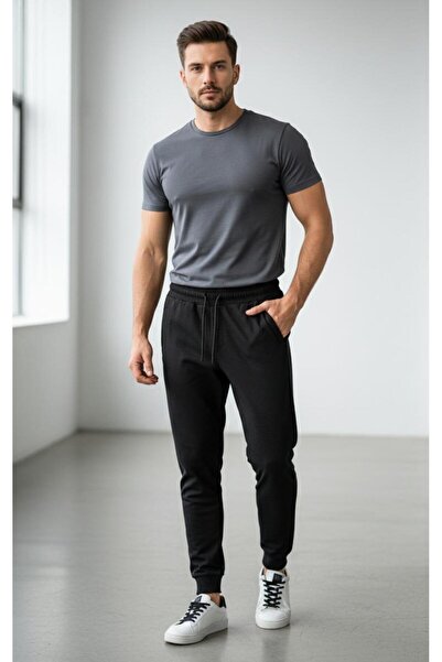 OBJE Men's Black Plain Bottoms