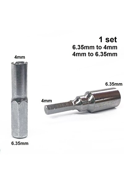 Choice1 مجموعة واحدة (نصف قطعة) من محول مغناطيسي سداسي من 6.35 مم إلى 4 مم، م...