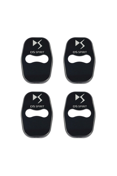 Choice1 غطاء أبواب سيارة أسود من DS، 4 قطع، مزين بشعارات السيارات، مناسب لسيا...